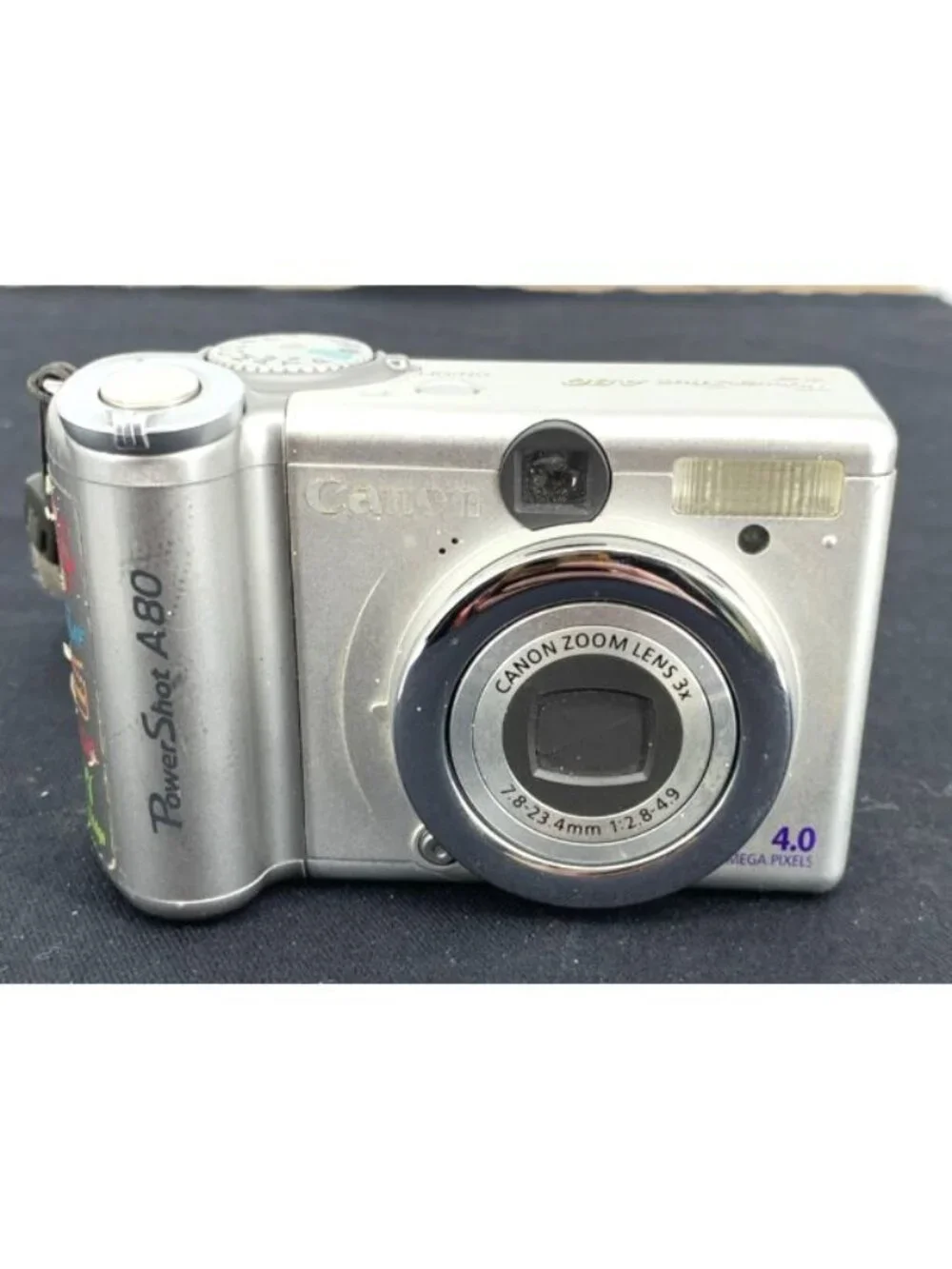 Canon PowerShot A80 4.0MP Flip Screen Digital Camera Bundle Software Cord Strap